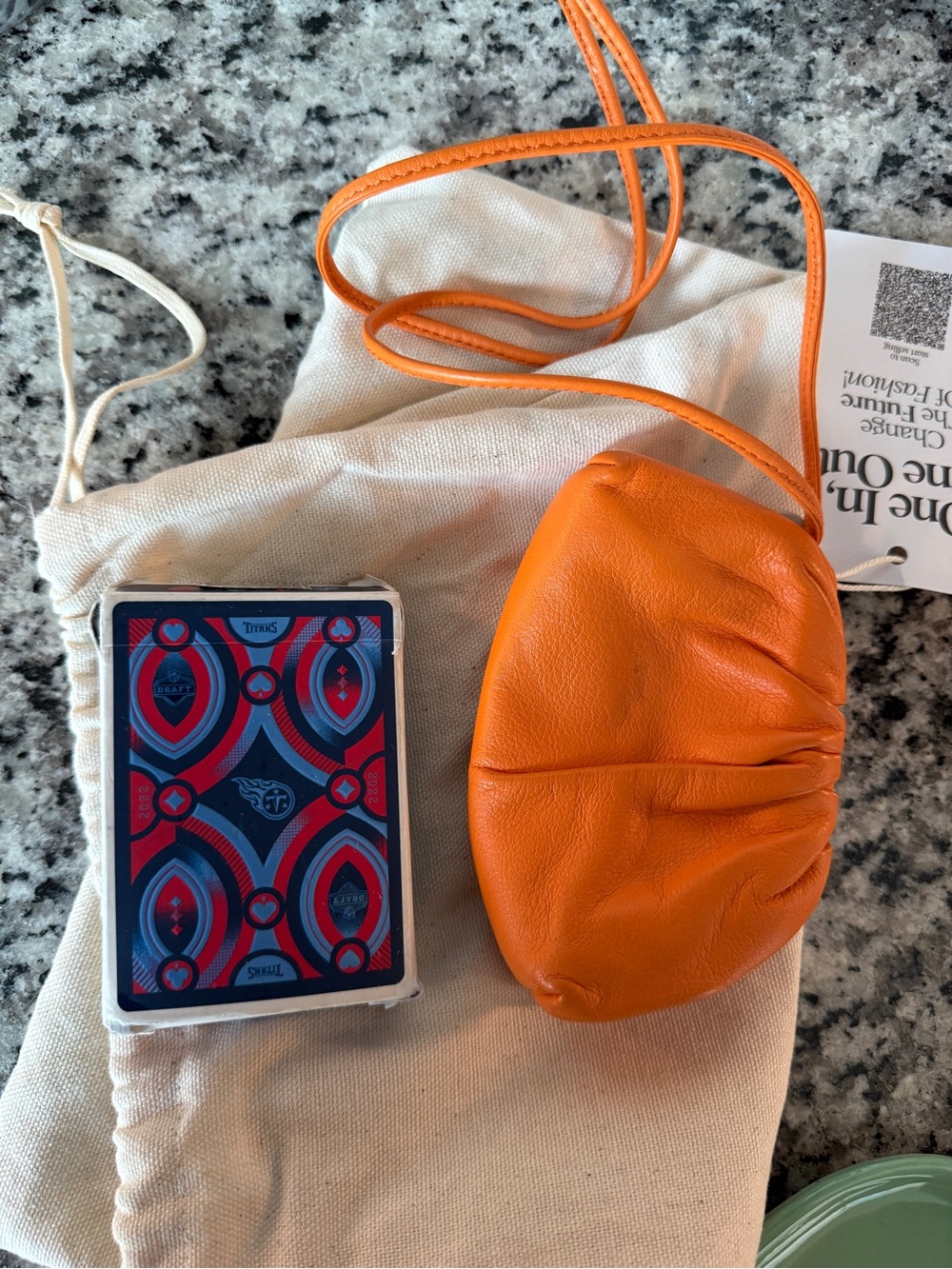 Bottega Veneta Orange Mini Clutch - Picture 5 of 5